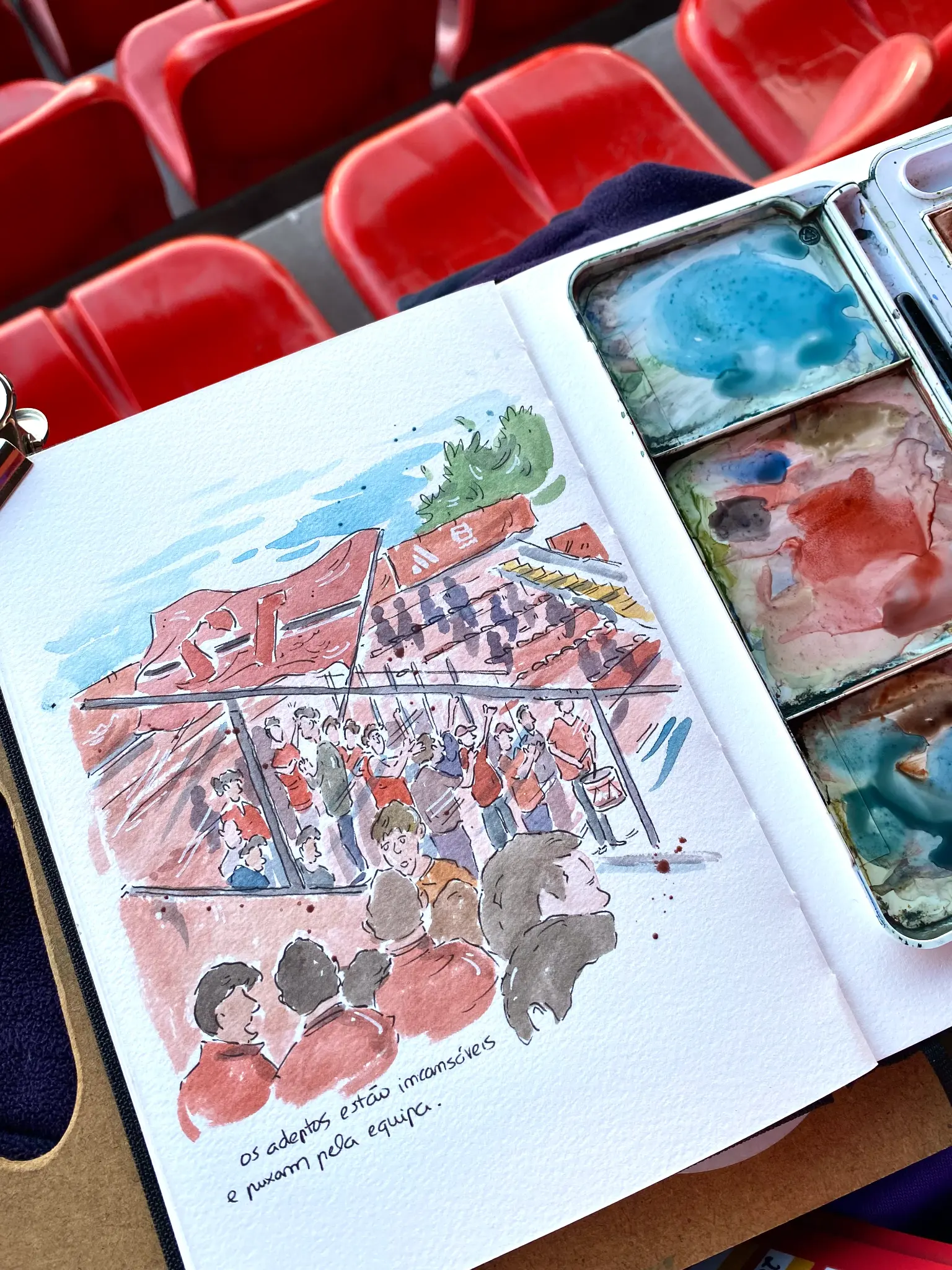 Urban sketching no estádio